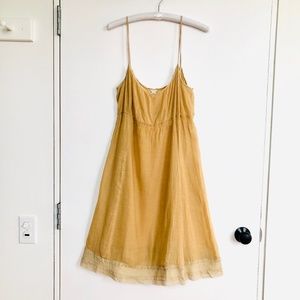 DOSA Cotton Gauzy Slip with Crocheted Lace Trim